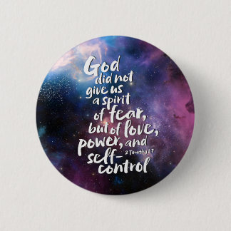 Gods Geest van Liefde VREEST GEEN KRACHTIG Bijbelv Ronde Button 5,7 Cm