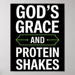 Gods genade en eiwitshakes - Christelijk 1 Poster