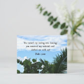 Gods genade: psalm 103:12 briefkaart (Staand voorkant)