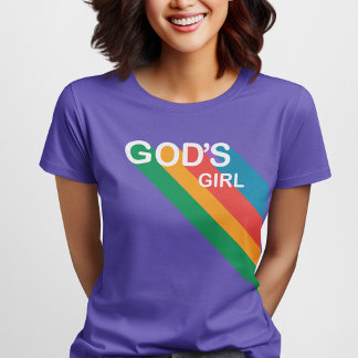 God's Girl Regenboog Inspirerende Christelijke Paa T-shirt