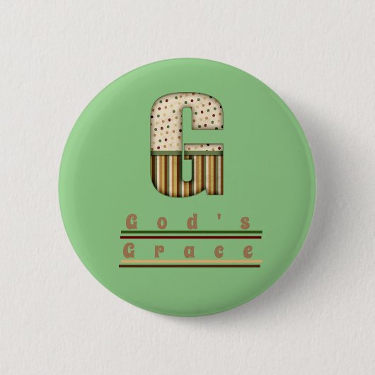 God's Grace Ronde Button 5,7 Cm (Voorkant)