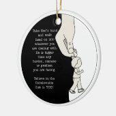 Gods hand nemen keramisch ornament (Links)