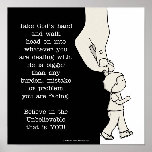 Gods hand nemen poster (Voorkant)