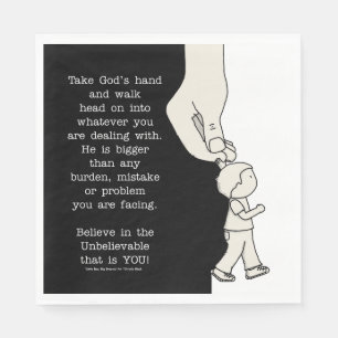 Gods hand nemen servet