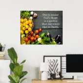 God's Heart Garden Quote Poster (Thuiskantoor)