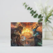 Gods Heimdall and Loki fighting at Ragnarök Briefkaart (Staand voorkant)