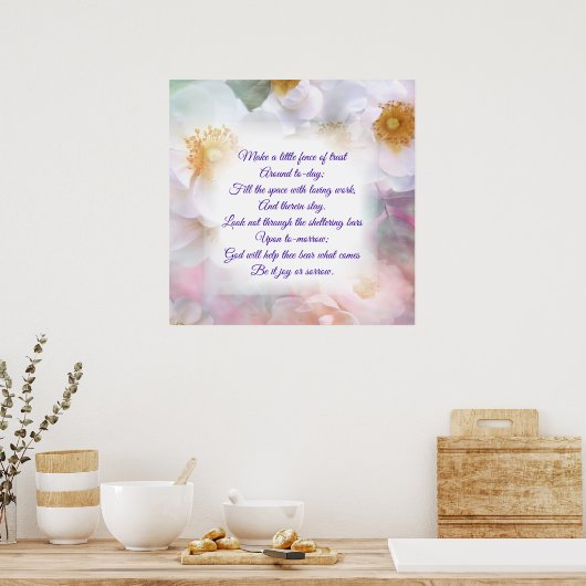 Gods Help Dag tegen Dag Poster (Keuken)