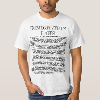Gods immigratiewetten t-shirt