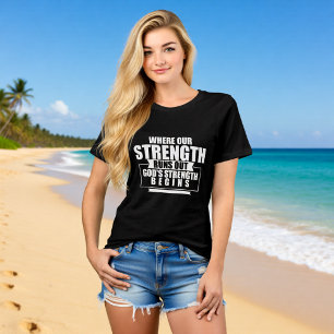 Gods Kracht Begint Christelijk Tri-Blend Shirt