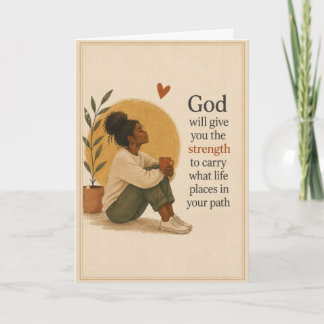 God's Kracht Zal Je Dragen Feestdagen Kaart