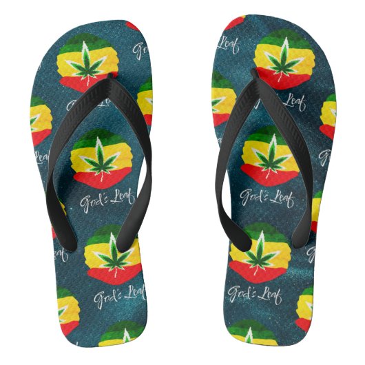 God's Leaf - Deluxe Donkerblauwe editie Teenslippers (Voetbed)