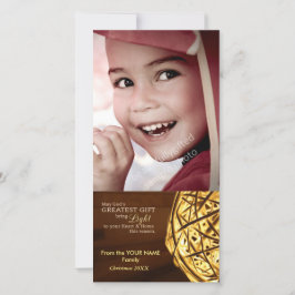 Gods licht religieuze Christelijke kerstfotokaart Feestdagenkaart