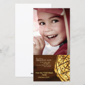 Gods licht religieuze Christelijke kerstfotokaart Feestdagenkaart (Voorkant / Achterkant)