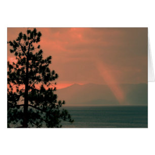 God's Lichte Beam over het meer, blanco Wenskaart