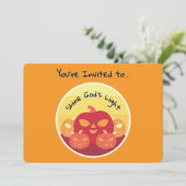 Gods lichte Halloween-uitnodiging Kaart (Staand voorkant)