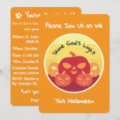 Gods lichte Halloween-uitnodiging Kaart (Voorkant / Achterkant)