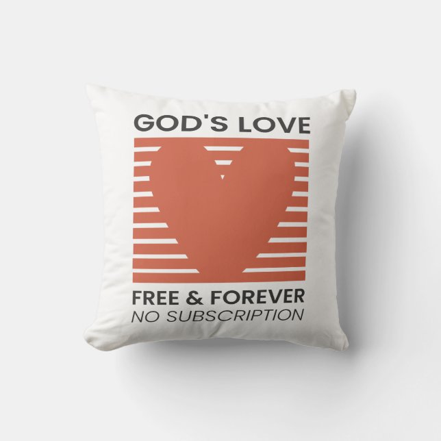 Gods liefde gratis voor altijd geen abonnement Chr Kussen (Voorkant)