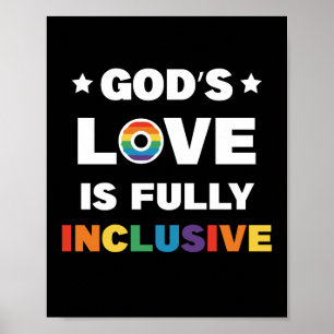 God's liefde is volledig inbegrepen Gay LGBT Pride Poster