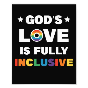 God's Liefde Is Volledig Inclusief Gay LGBT Pride  Foto Afdruk