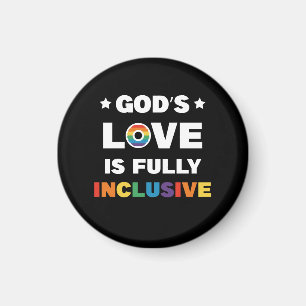 God's Liefde Is Volledig Inclusief Gay LGBT Pride  Magneet