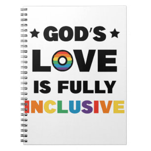 God's Liefde Is Volledig Inclusief Gay LGBT Pride Notitieboek