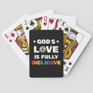 God's Liefde Is Volledig Inclusief Gay LGBT Pride Pokerkaarten