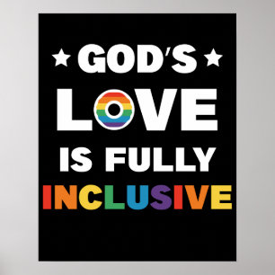 God's Liefde Is Volledig Inclusief Gay LGBT Pride Poster