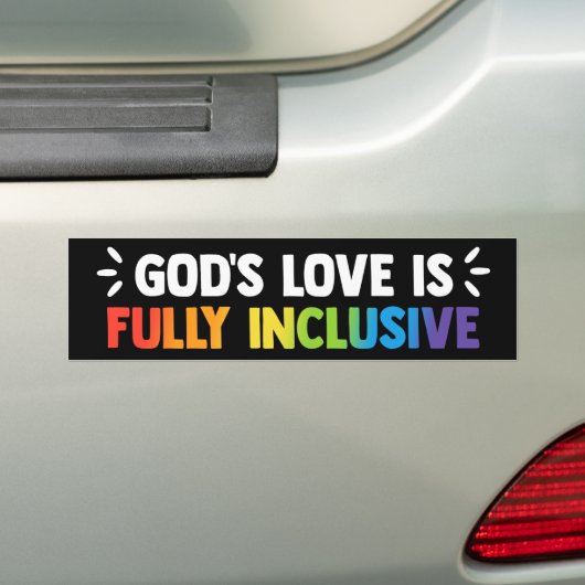 Gods liefde is volledig inclusief LGBTQ homo Chris Bumpersticker (Op auto)