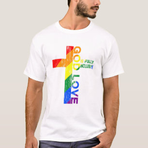 God's liefde is volledig inclusieve Christelijke J T-shirt