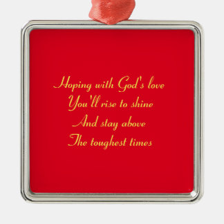 Gods liefde metalen ornament