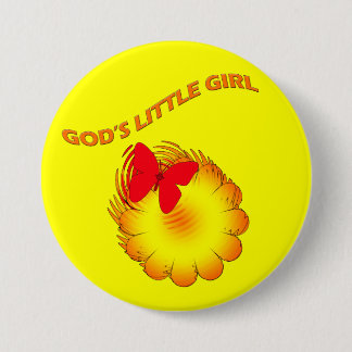 Gods Little Girl Ronde Button 7,6 Cm
