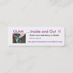God's Love and Mercy is GLAM-kaart Mini Visitekaartje