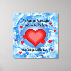 God's Love Canvas Afdruk