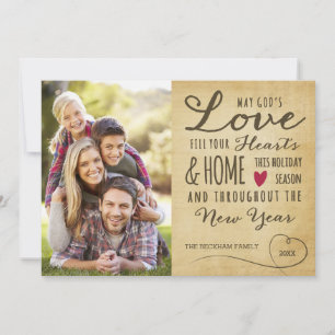  God's Love Holiday Fotokaart Feestdagenkaart