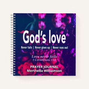 GODS LOVE Journal de prière florale personnalisée