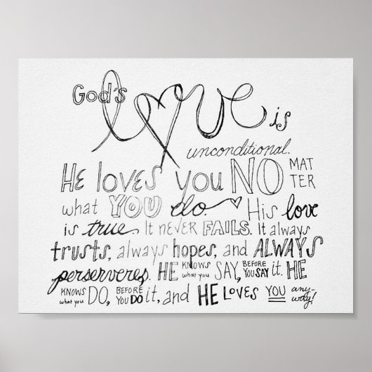 God's Love Poster (Voorkant)