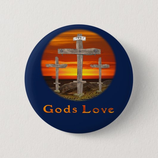 Gods Love Ronde Button 5,7 Cm (Voorkant)
