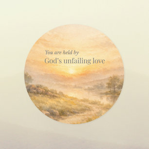 God's Onwankelbare Liefde Christelijke Trouw Stick Ronde Sticker
