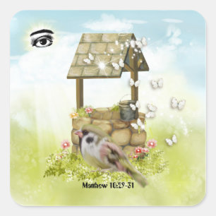 God's oog staat op de Sparrow Stickers