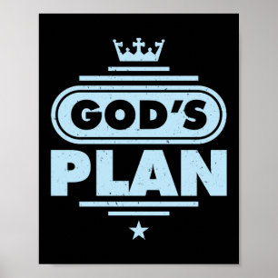 Gods plan Jezus Faith Poster