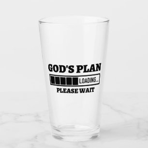God's plan Laad alsjeblieft wacht op de glazen bek