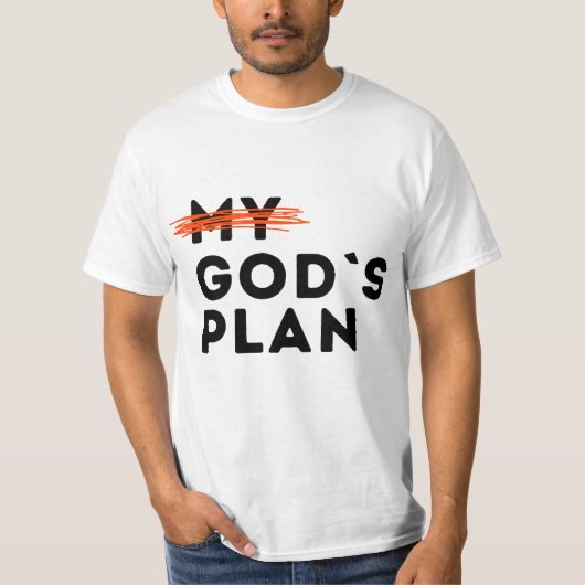 Gods plan t-shirt (Voorkant)