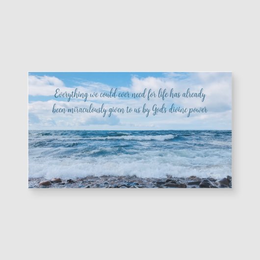 God's Power Inspirerend Beach Photography Magnet (Voorkant)