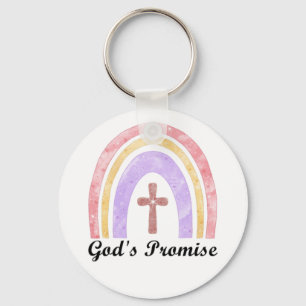 Gods Promise Rainbow en Cross   Sleutelhanger