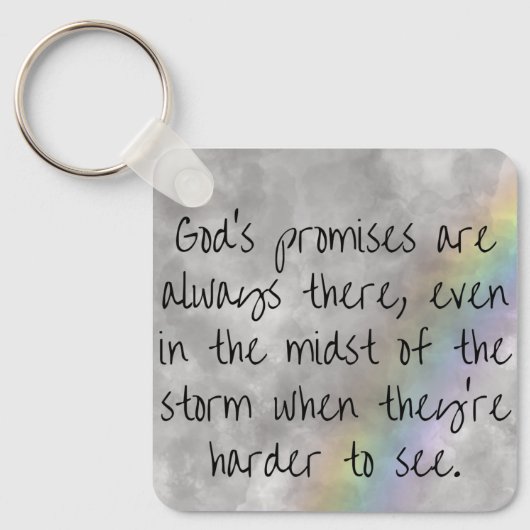 God's Promises Keychain - Hope Through the Storm (Voorkant)
