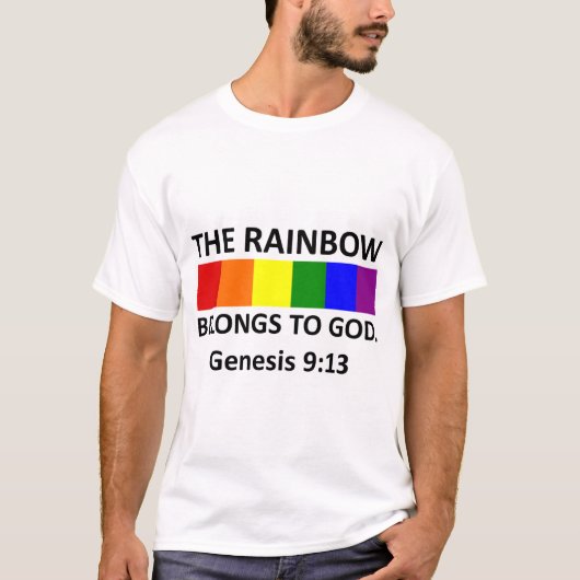 Gods regenboog t-shirt (Voorkant)