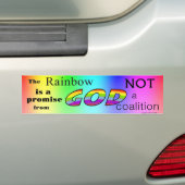 Gods regenboogbelofte bumpersticker (Op auto)