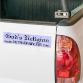 Gods religie bumpersticker (Op Truck)