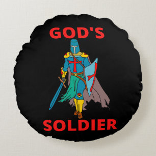 Gods soldaat in de armen rond kussen
