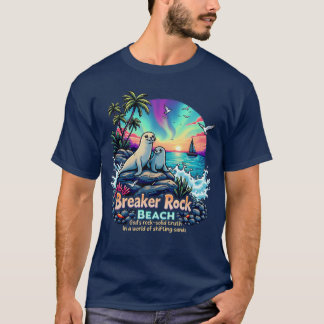 Gods Solid Beach Breaker Rock Camp Retro VBS 2025 T-shirt